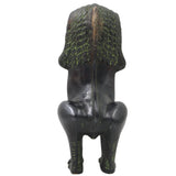 Handcrafted Brass Simha Lion Statue for Home Decor, Gifting, Green, 11 Inch, 1 Piece