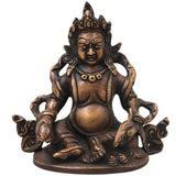 Brass Kubera Idol Vaishravana Murti for Vastu Pooja Home Decor Traditional Handcrafted Gift Statue, Gold, 4.5 Inch, 1 Piece