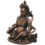 Brass Kubera Idol Vaishravana Murti for Vastu Pooja Home Decor Traditional Handcrafted Gift Statue, Gold, 4.5 Inch, 1 Piece