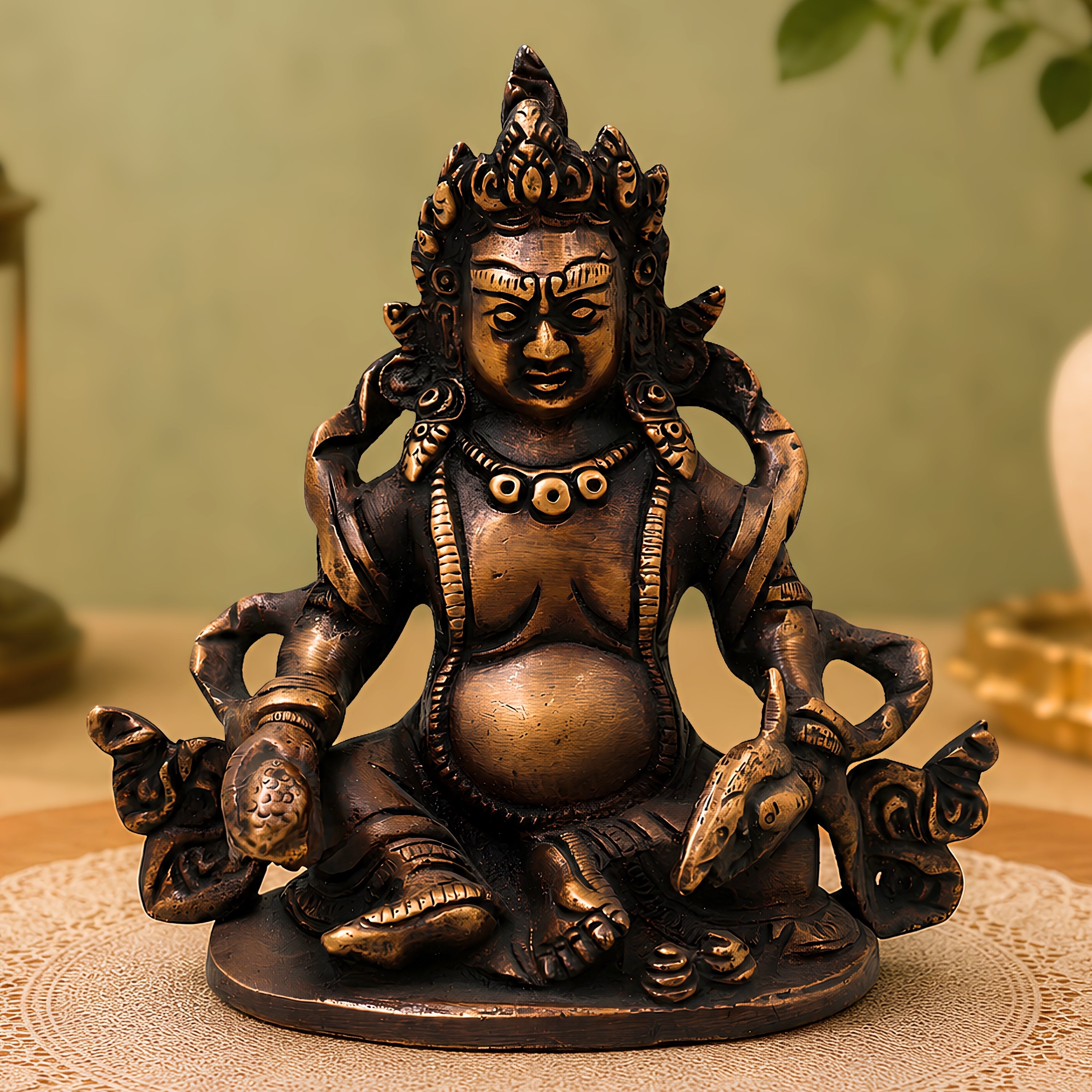 Brass Kubera Idol 
