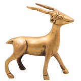Handcrafted Brass Deer Sculpture for Vastu, Spiritual Decor &amp; Premium Home Decoration, Gold, 4 Inch, 1 Piece