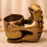 Brass Frog Candle Holder 