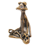 Brass Yoga Frog Sculpture for Vastu, Meditation & Home Decor, Handcrafted Traditional Zen Frog Idol, Gold, 2 Inch, 1 Piece