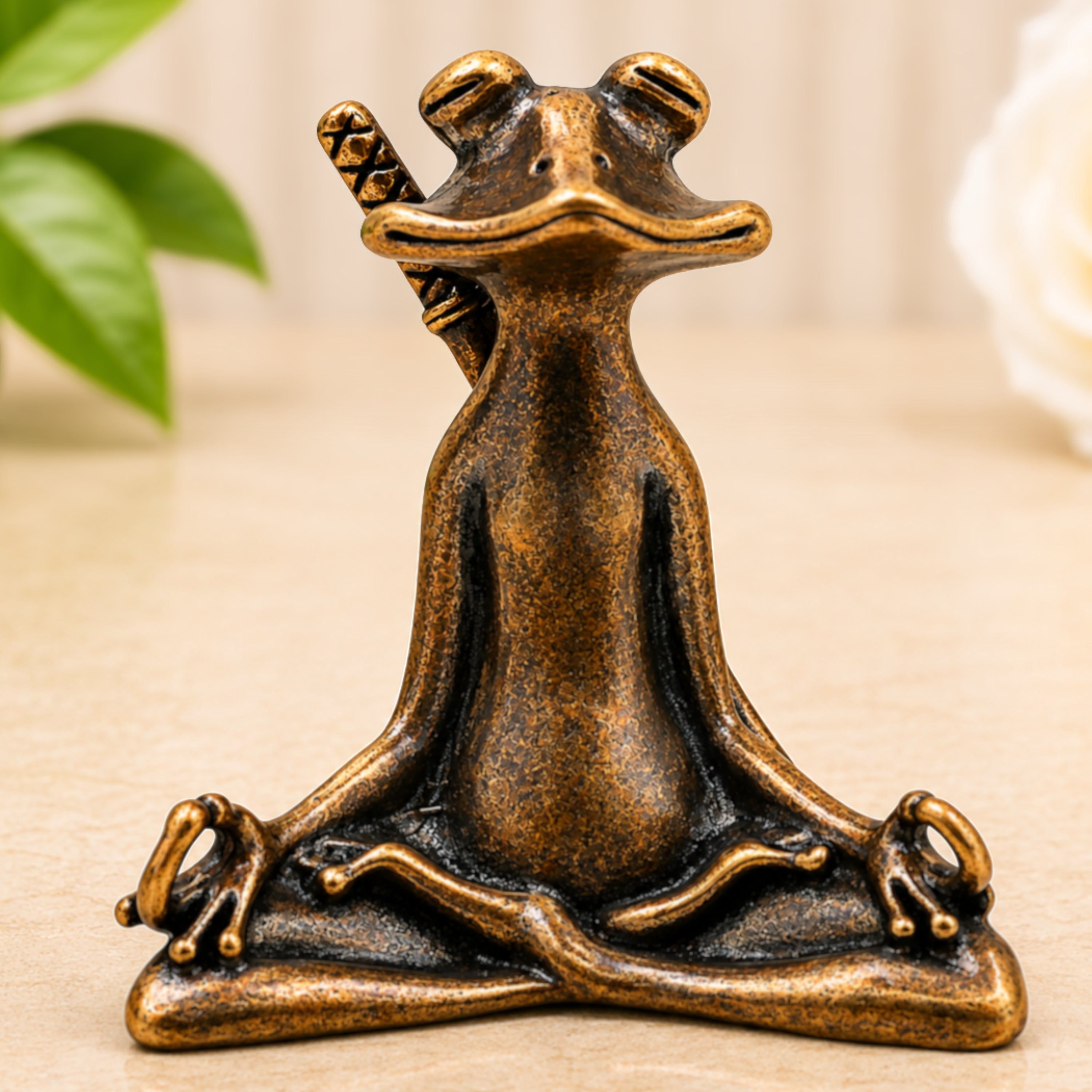 Brass Yoga Frog 