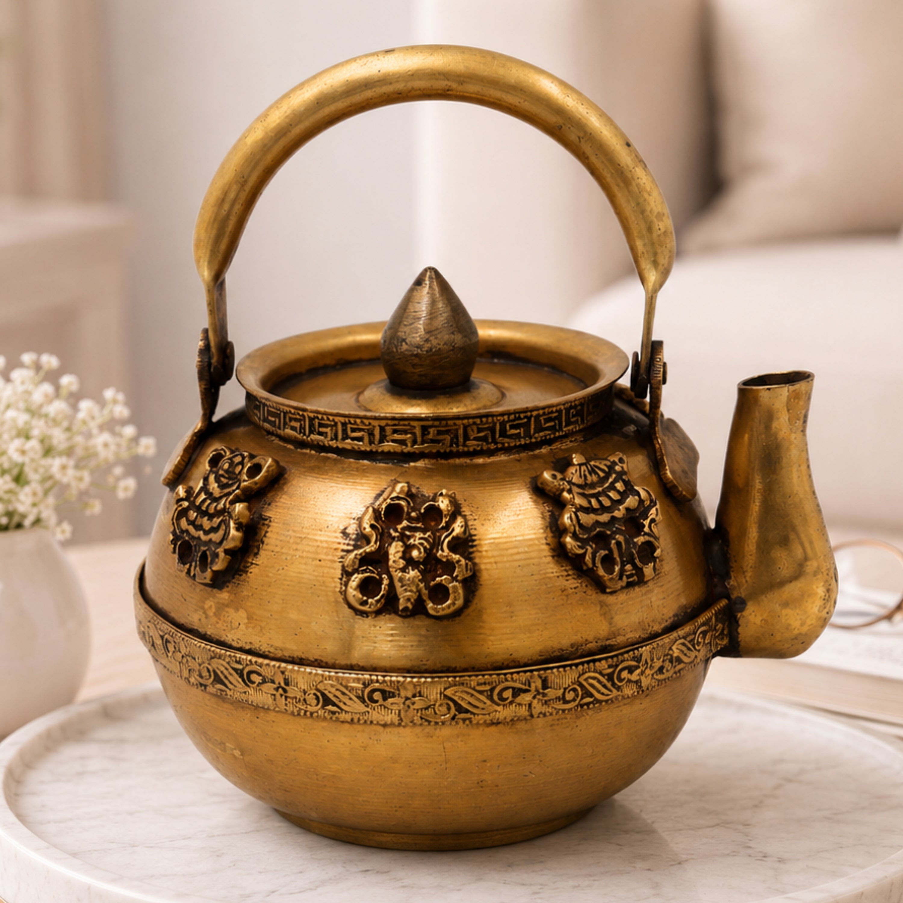 Kettle Peetal Tea Pot 