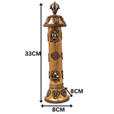 Brass Agarbatti Holder Farman Peetal Incense Stand Traditional Handcrafted Pooja Home Decor Gift, Gold, 13 Inch, 1 Piece