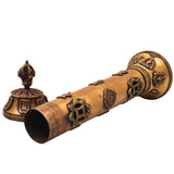 Brass Agarbatti Holder Farman Peetal Incense Stand Traditional Handcrafted Pooja Home Decor Gift, Gold, 13 Inch, 1 Piece