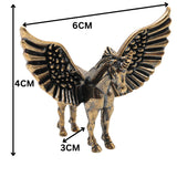 Brass Pegasus Winged Horse Figurine Handcrafted Table Decor Gift Sculpture for Home & Office, Gold, 1.5 Inch, 1 Piece