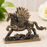 Brass Pegasus Winged Horse Table Decorative Idol Handcrafted Traditional Vastu Home Decor Spiritual Gifting Figurine, Gold, 1.5 Inch, 1 Piece