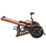 Handcrafted Steel War Cannon Sculpture, Traditional Military Artillery Replica for Home Decor, Collection & Gifting, Brown, 3 Inch, 1 Piece