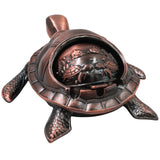Steel Kurma Tortoise Ashtray Handcrafted Traditional Smoking Bowl Vaastu Home Decor Gifting Accent, Gold, 2.5 Inch, 1 Piece