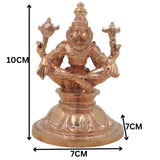 Handcrafted Bronze Yoga Narasimha Idol, Narahari Chola Style Murti for Pooja, Home Decor & Spiritual Gifting, Gold, 4 Inch, 1 Piece