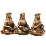 Brass Folk Musician Set of 4 Handcrafted Traditional Sculptures for Home, Gold, 6.5 Inch, 1 Piece