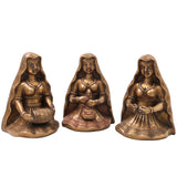 Handcrafted Brass Folk Musician Sculpture Traditional Artisan Murti for Home Decor Gifting Cultural Display, Gold, 6.5 Inch, 1 Piece