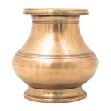 Brass Lota Kalash for Pooja, Purna Kumbha Sacred Ritual Vessel, Handcrafted Traditional Chola Gift Decor, Gold, 5.5 Inch, 1 Piece
