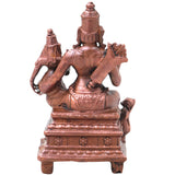 Handcrafted Copper Sita Ram Idol, Sri Ram Janaki Murti, Divine Pooja Vigraha for Home Temple &amp; Spiritual Décor, Brown, 3.5 Inch, 1 Piece
