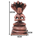 Handcrafted Copper Manavala Mamunigal Idol, Sri Vaishnava Acharya Murti for Pooja, Temple &amp; Spiritual Decor, Brown, 4.5 Inch, 1 Piece
