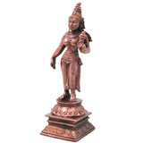 Handcrafted Copper Bhudevi Idol, Sacred Bhumi Devi Murti for Pooja, Vastu, Home Decor &amp; Spiritual Gifting, Brown, 4.5 Inch, 1 Piece