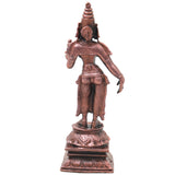 Handcrafted Copper Bhudevi Idol, Sacred Bhumi Devi Murti for Pooja, Vastu, Home Decor &amp; Spiritual Gifting, Brown, 4.5 Inch, 1 Piece