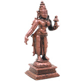 Handcrafted Copper Bhudevi Idol, Bhumi Devi Prithvi Mata Murti for Pooja, Home Decor & Traditional Gifting, Brown, 4.5 Inch, 1 Piece