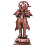 Copper Hanuman Idol Handcrafted Bajrangbali Anjaneya Murti for Pooja, Vastu, Home Decor & Gifting, Brown, 4.5 Inch, 1 Piece