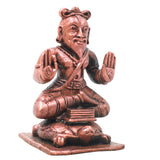 Copper Agastya Maharshi Idol Handcrafted Agastya Muni Chola Style Murti for Pooja, Home Decor & Gifting, Brown, 3 Inch, 1 Piece