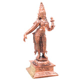 Copper Bhudevi Idol Handcrafted Bhoomi Mata Prithvi Devi Traditional Chola Murti for Pooja, Decor & Gifting, Brown, 5 Inch, 1 Piece