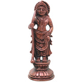 Copper Udupi Krishna Idol Handcrafted Bala Gopala Murti Traditional Chola Style for Pooja, Decor & Gifting, Brown, 4.5 Inch, 1 Piece