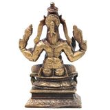 Brass Hayagriva Idol Handcrafted Traditional Chola Style, Sri Hayagreeva Vishnu Murti for Pooja, Decor & Gifting, Gold, 3.5 Inch, 1 Piece
