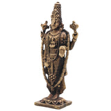 Handcrafted Brass Venkateshwara Idol, Tirupati Balaji Srinivasa Murti for Pooja, Home Decor & Spiritual Gifting, Gold, 3 Inch, 1 Piece