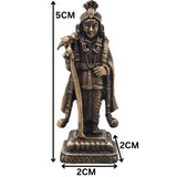 Brass Raja Murugan Idol, Handcrafted Subramanya Swamy Karthikeya Murti for Pooja, Decor & Gifting, Gold, 2 Inch, 1 Piece