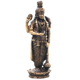 Brass Vishnu Narayana Murti Handcrafted Traditional Chola Style Idol for Pooja Home Decor & Spiritual Gifting, Gold, 2.5 Inch, 1 Piece