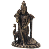 Brass Kartikeya Idol Handcrafted Murugan Subrahmanya Skanda Murti Traditional Chola Pooja Decor Gift Statue, Gold, 1.5 Inch, 1 Piece