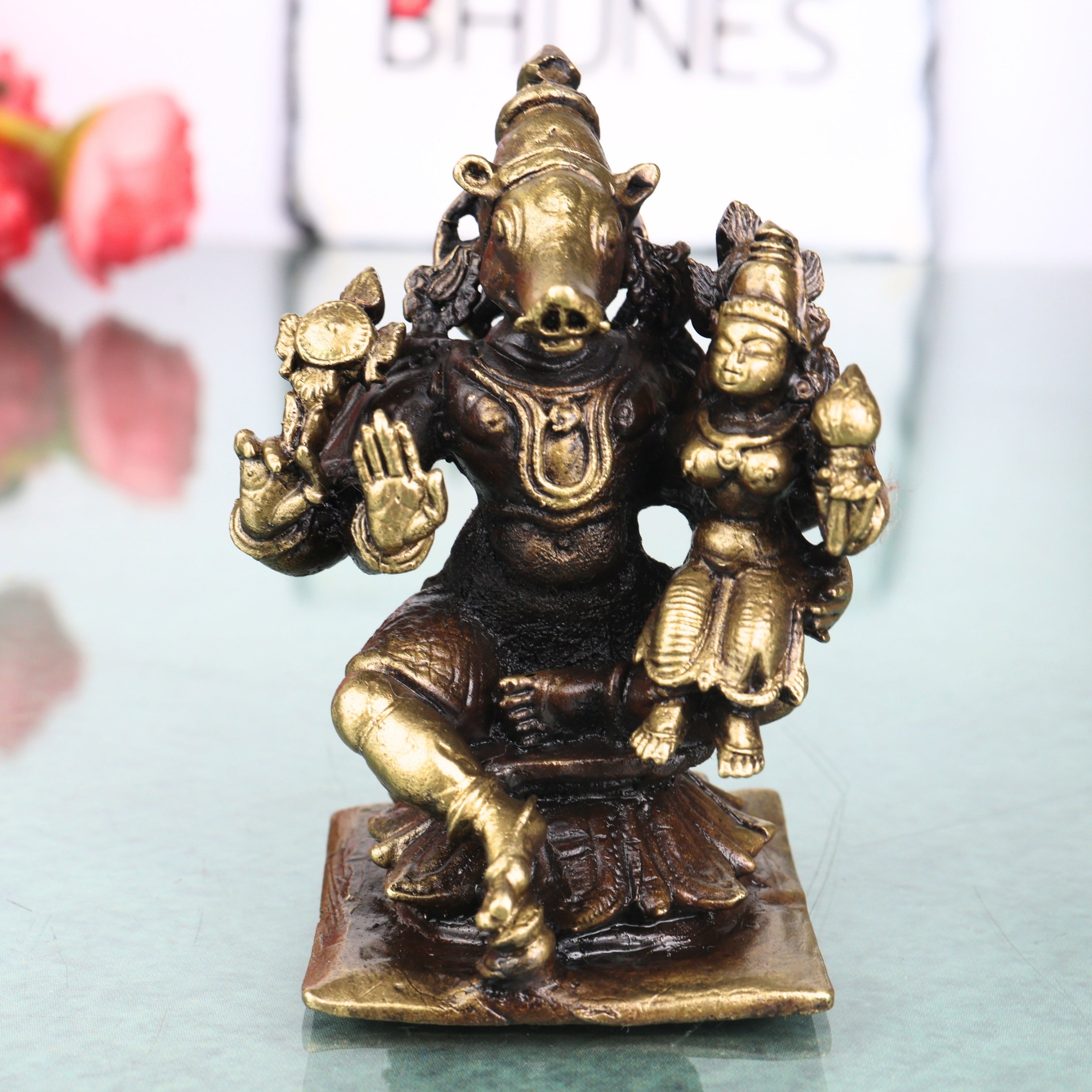 Brass Lakshmi Narasimha Idol