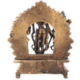 Brass Ram Darbar Idol, Handcrafted Shri Ram Parivar Murti Traditional Chola Style for Pooja, Home Decor & Gifting, Gold, 3 Inch, 1 Piece