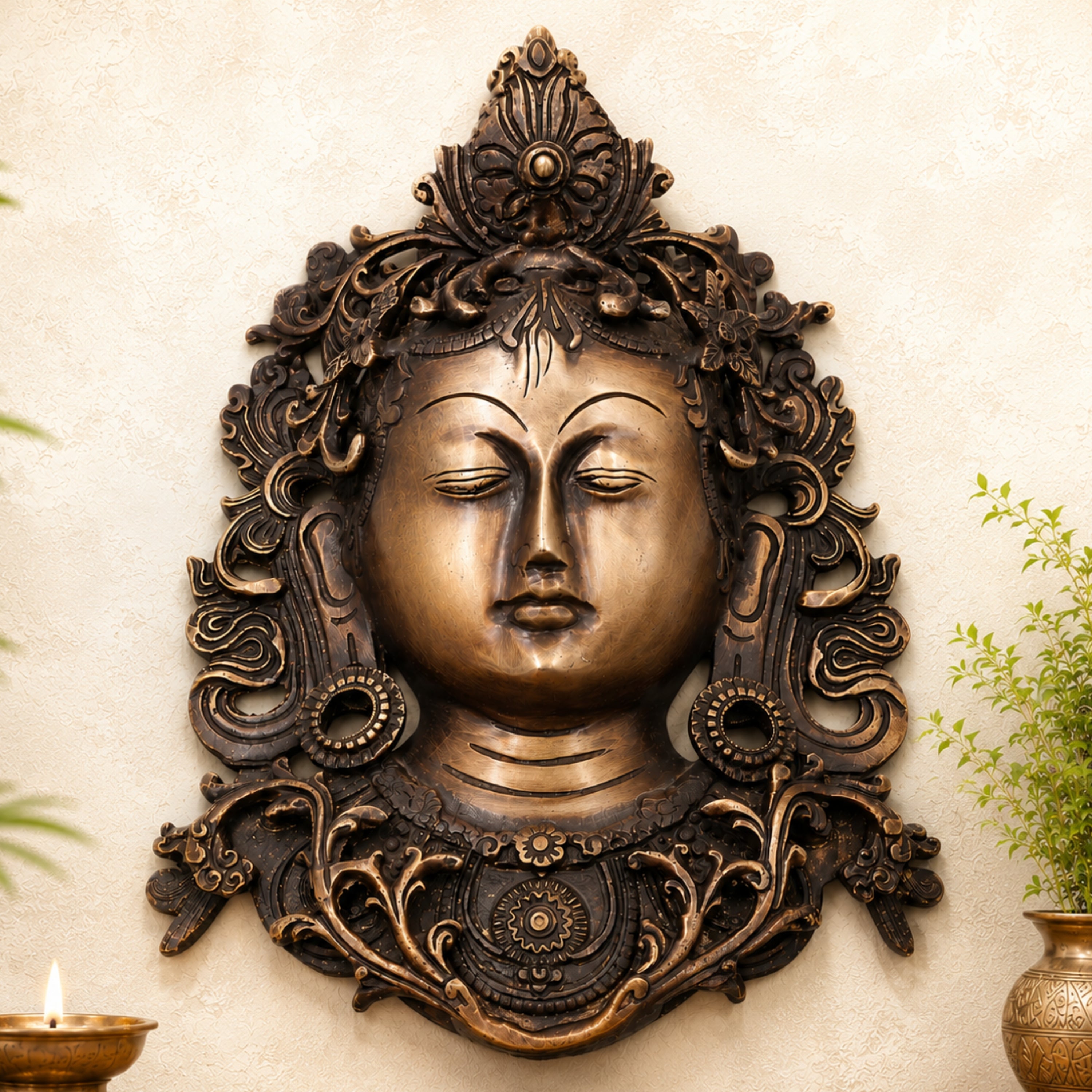 Brass Tara Mask