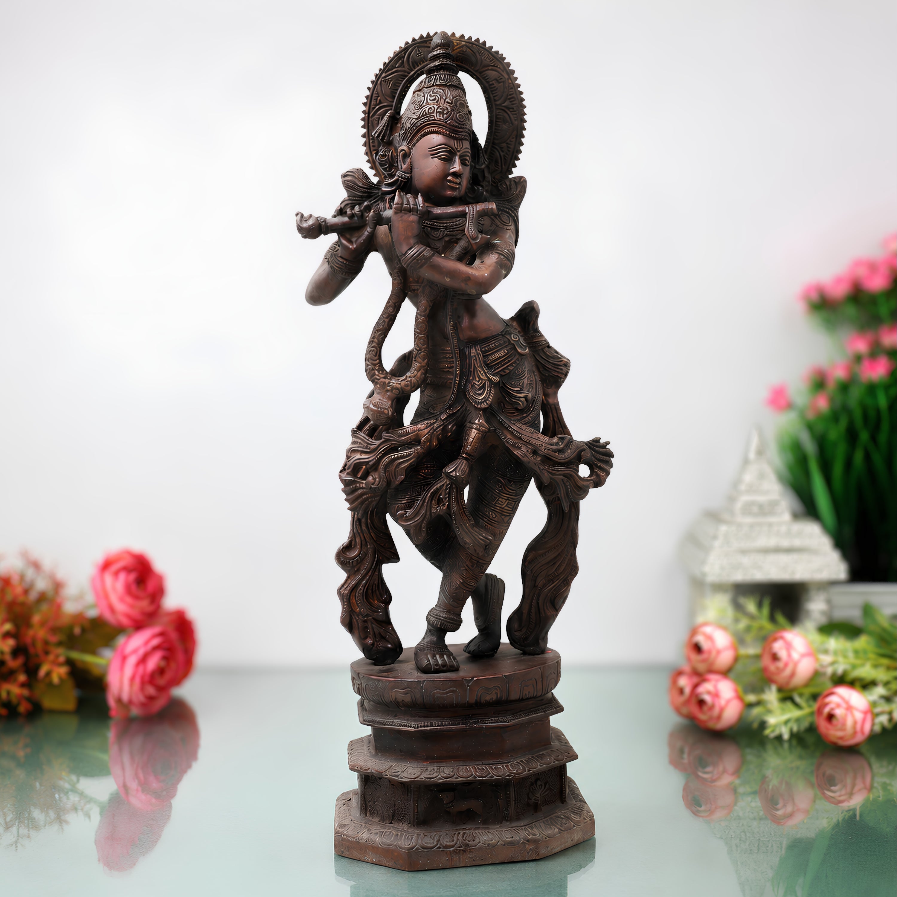 brass krishna 