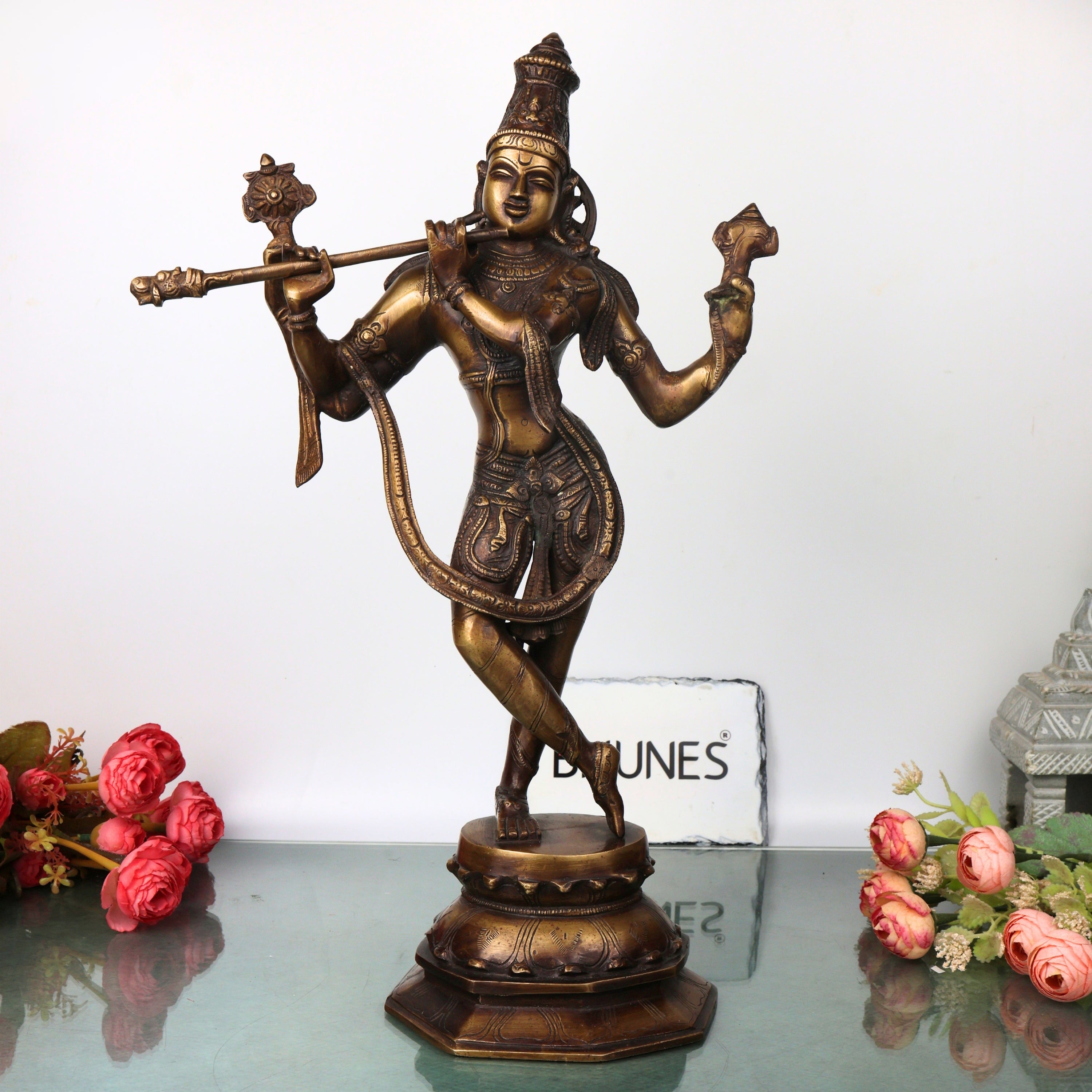 Brass Krishna Idol,
