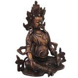 Brass Kubera Idol Murti, Handcrafted Dhan Kubera Wealth God Statue for Pooja, Home Decor & Spiritual Gifting, Gold, 10 Inch, 1 Piece