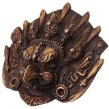 Brass Garuda Face Sculpture Wall Hanging, Vishnu Vahana Garuda Mask, Traditional Temple Decor & Spiritual Gift, Gold, 5 Inch, 1 Piece