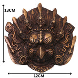 Brass Garuda Face Sculpture Wall Hanging, Vishnu Vahana Garuda Mask, Traditional Temple Decor & Spiritual Gift, Gold, 5 Inch, 1 Piece