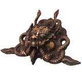 Handcrafted Brass Kaal Bhairava Face Sculpture, Traditional Bhairav Wall Hanging for Pooja, Vastu & Temple Decor, Gold, 7.5 Inch, 1 Piece