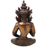 Brass Vajrasattva Murti Statue, Handcrafted Dorje Sempa Buddhist Idol for Pooja, Home Decor & Gifting, Gold, 15.5 Inch, 1 Piece