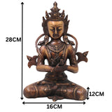 Brass Vajradhara Idol Murti Handcrafted  Adi Buddha Dorje Chang Statue for Pooja, Home Decor & Gifting, Gold, 11 Inch, 1 Piece