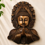 brass buddha face mask