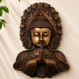brass buddha face mask