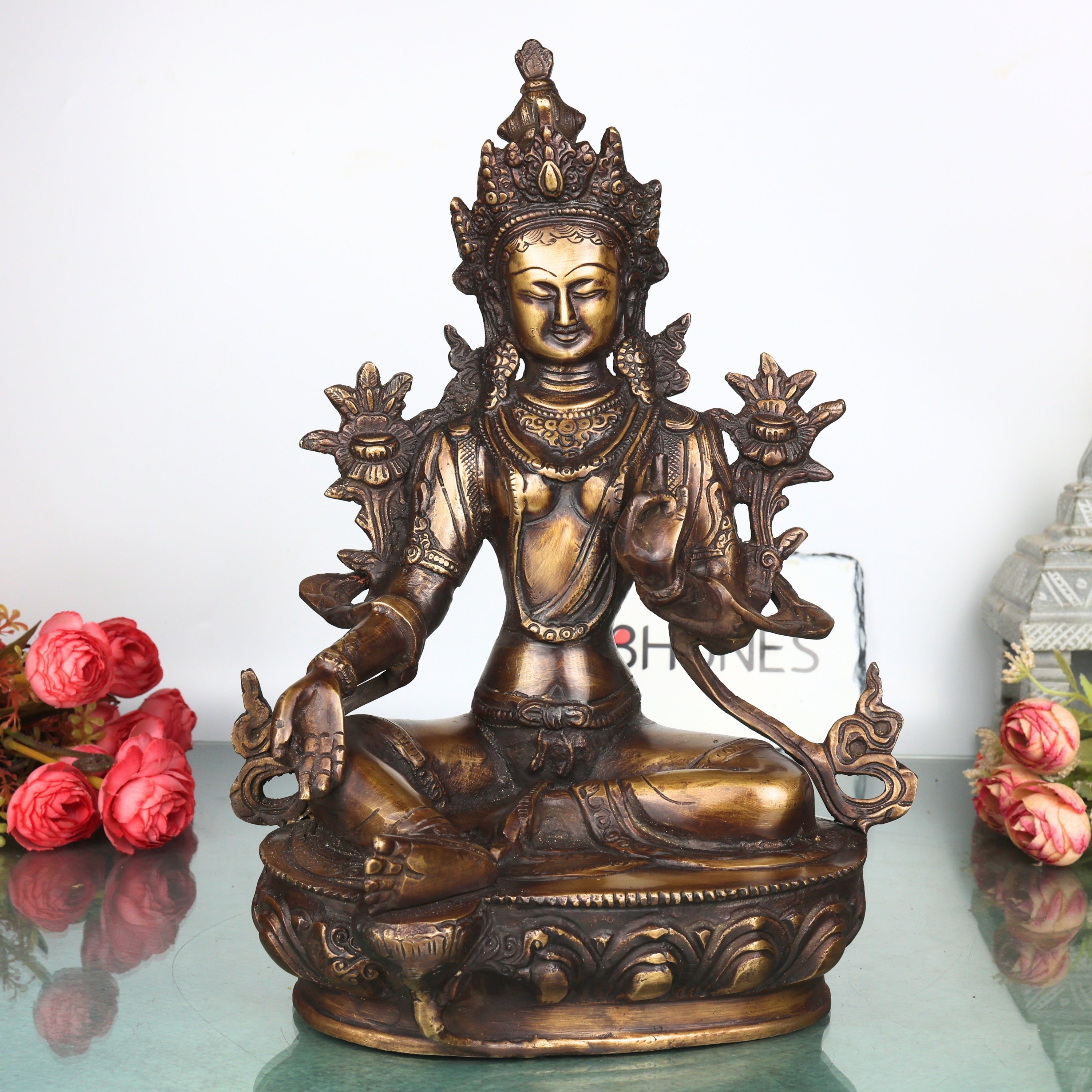  Brass Green Tara Idol