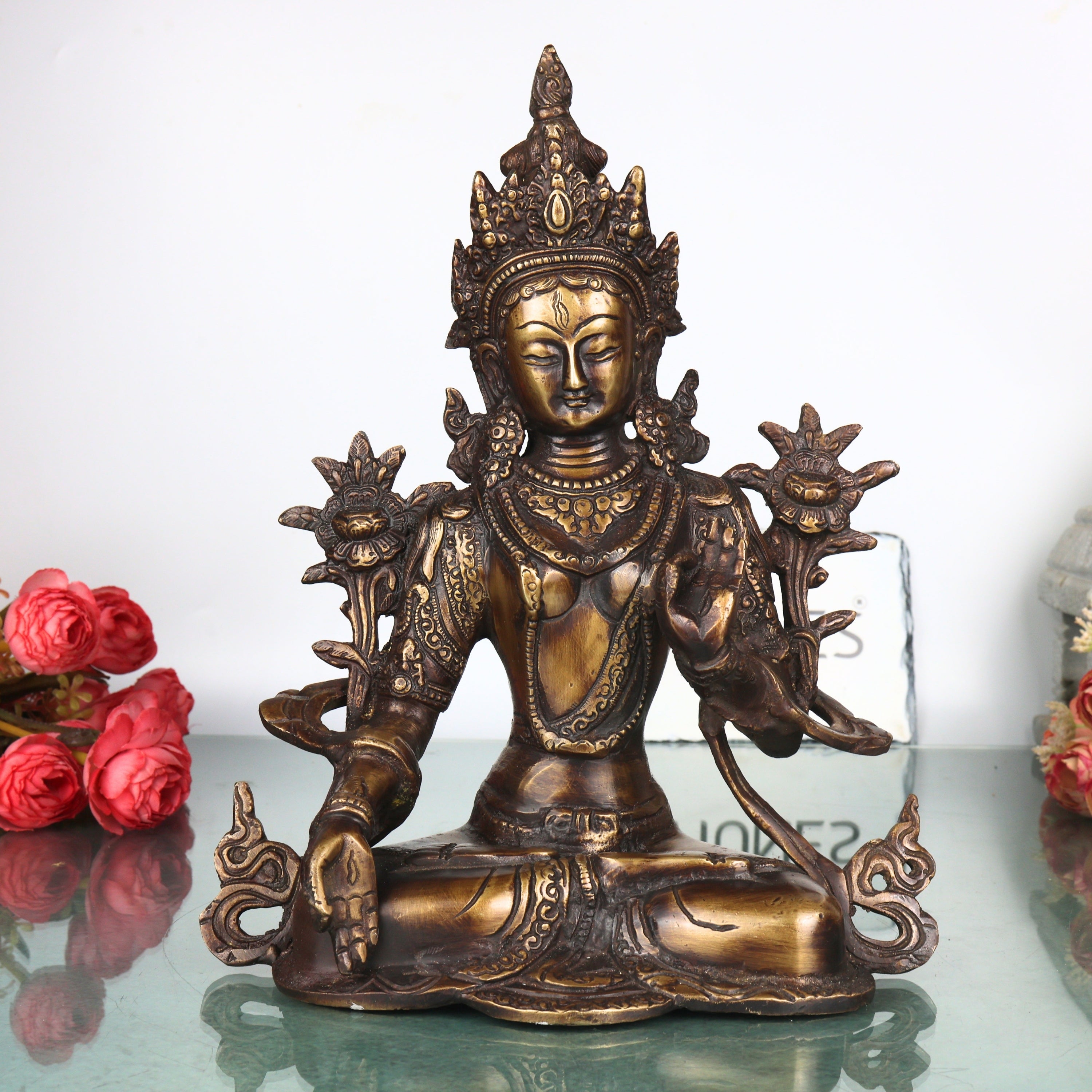 Brass White Tara Idol
