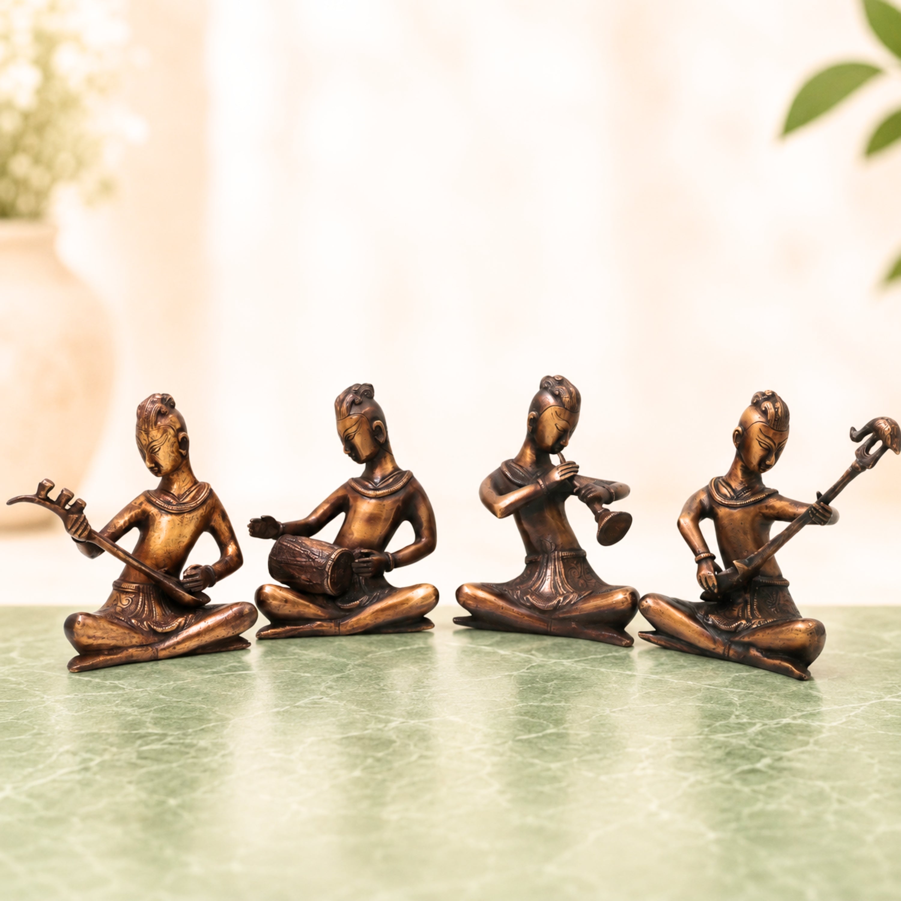 Brass musician set of 4