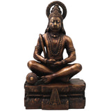 Brass Hanuman Idol Murti, Handcrafted Bajrangbali Anjaneya Statue for Pooja, Home Decor & Spiritual Gifting, Gold, 14.5 Inch, 1 Piece
